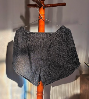 Short com brilho — Brilho grafite