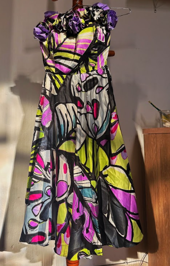Vestido tomara que caia multicolorido — Multicolorido