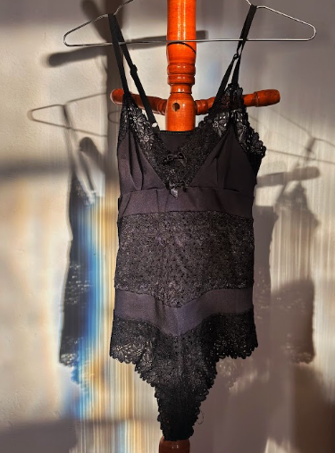 Body renda — Preto
